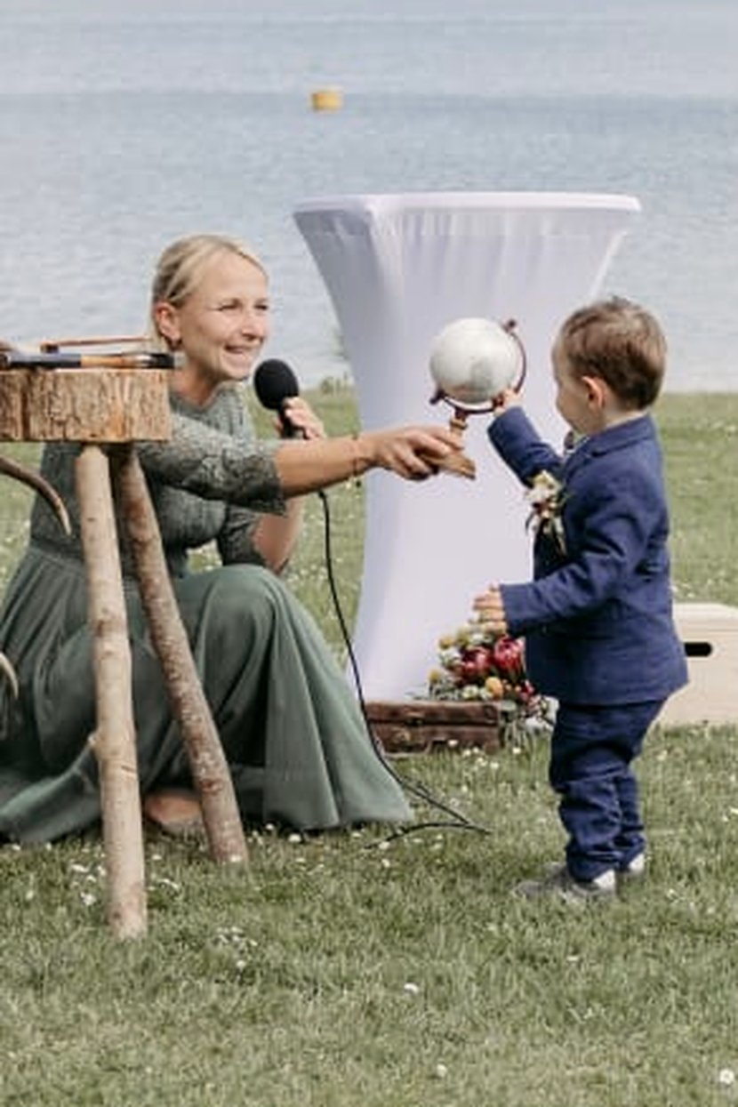 Moment eines Kinderwillkommensfestes